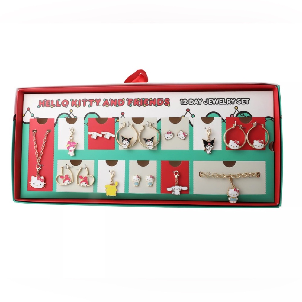 Hello Kitty And Friends, 12Day Advent Calendar Jewelry Set Earrings Bracelet New